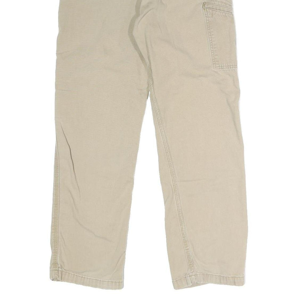 CARHARTT Mens Cotton Blend Beige Regular Fit Straight Leg Trousers W34 L28