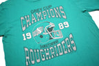 Mens Blue Grey Cup Champions 1989 Saskatchewan Roughriders Graphic T-Shirt L