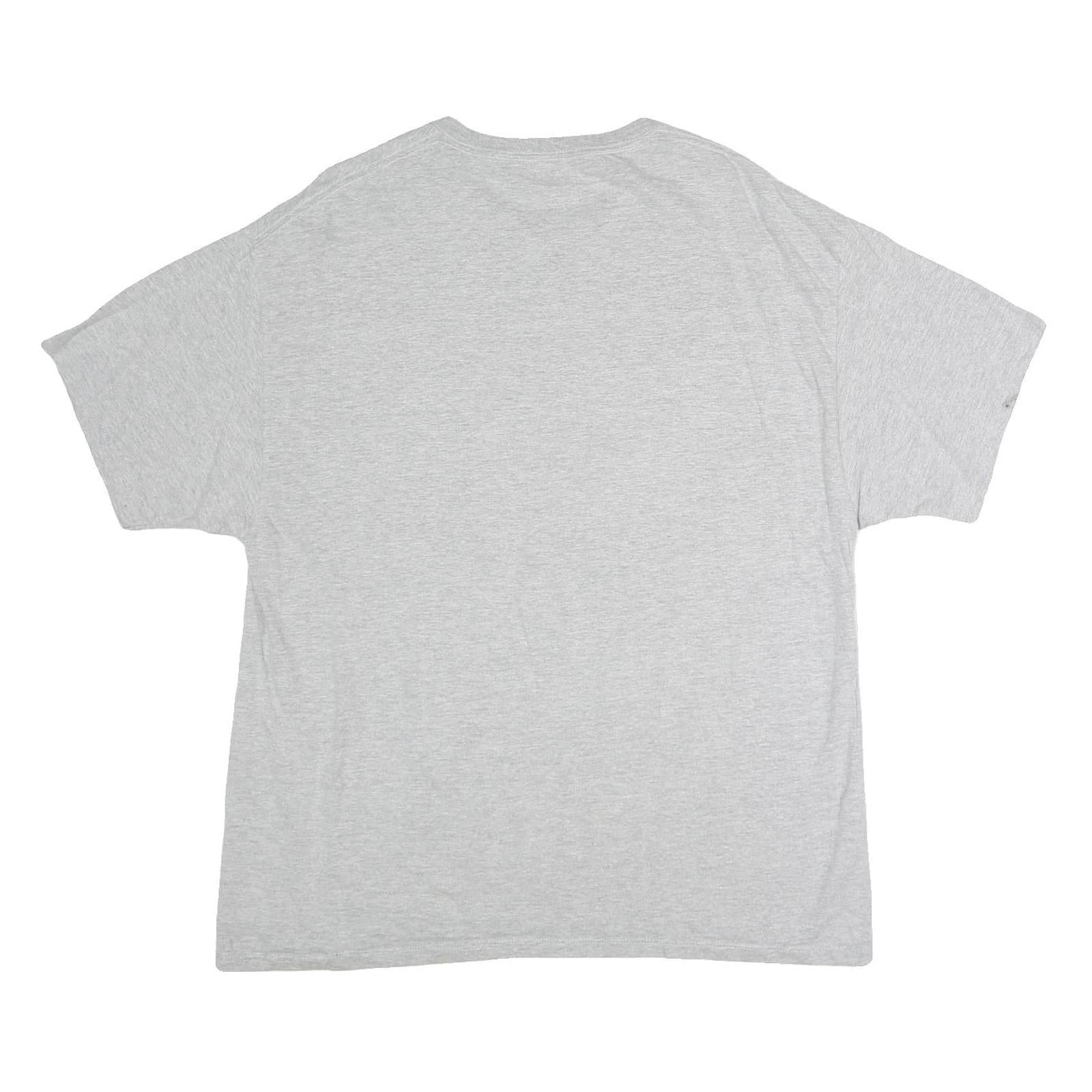 CHAMPION Mens Grey Blue & Yellow Graphic T-Shirt XL Short Sleeve Crew Neck