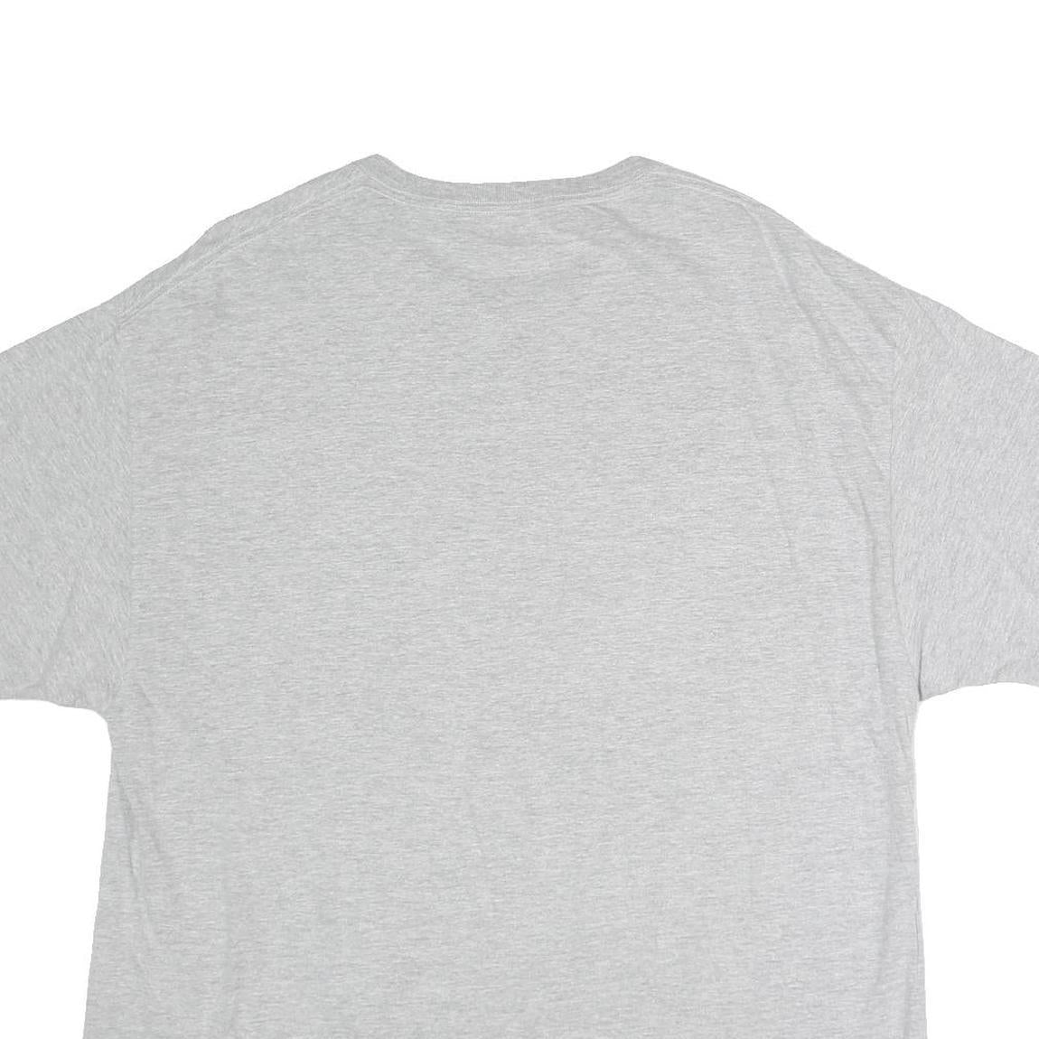 CHAMPION Mens Grey Blue & Yellow Graphic T-Shirt XL Short Sleeve Crew Neck