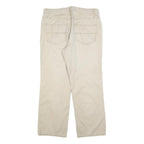 TOMMY HILFIGER Mens Beige Regular Fit Straight Leg Trousers W34 L30 Cotton Blend