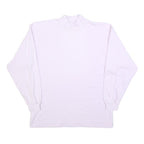 MASER Womens White Cotton Blend Pullover Sweatshirt M High Neck Long Sleeve