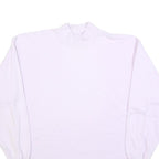 MASER Womens White Cotton Blend Pullover Sweatshirt M High Neck Long Sleeve