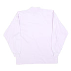 MASER Womens White Cotton Blend Pullover Sweatshirt M High Neck Long Sleeve