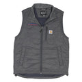 CARHARTT Mens Grey Workwear Gilet M Polyester Blend Quilted Zip Up Vest