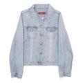 RIVER ISLAND Womens Blue Denim Cotton Button Jacket L Casual Classic Plain