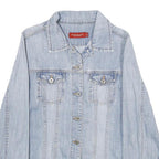 RIVER ISLAND Womens Blue Denim Cotton Button Jacket L Casual Classic Plain