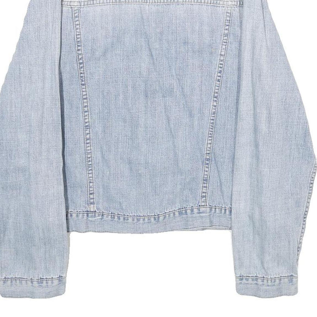 RIVER ISLAND Womens Blue Denim Cotton Button Jacket L Casual Classic Plain