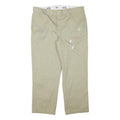 DICKIES Mens Cotton Blend Beige Regular Fit Straight Trousers W38 L28 Workwear