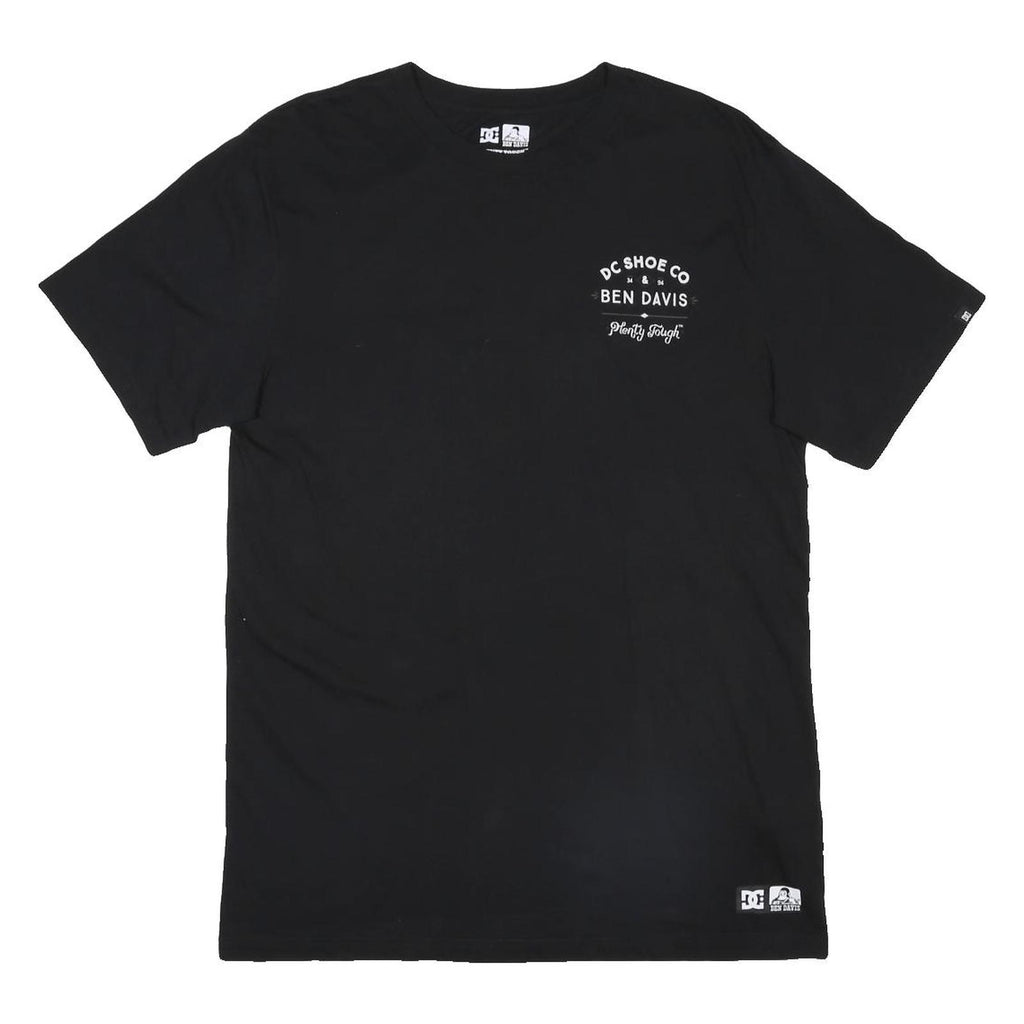 DC SHOES Mens Black Ben Davis Graphic T-Shirt L Short Sleeve Crew Neck Cotton