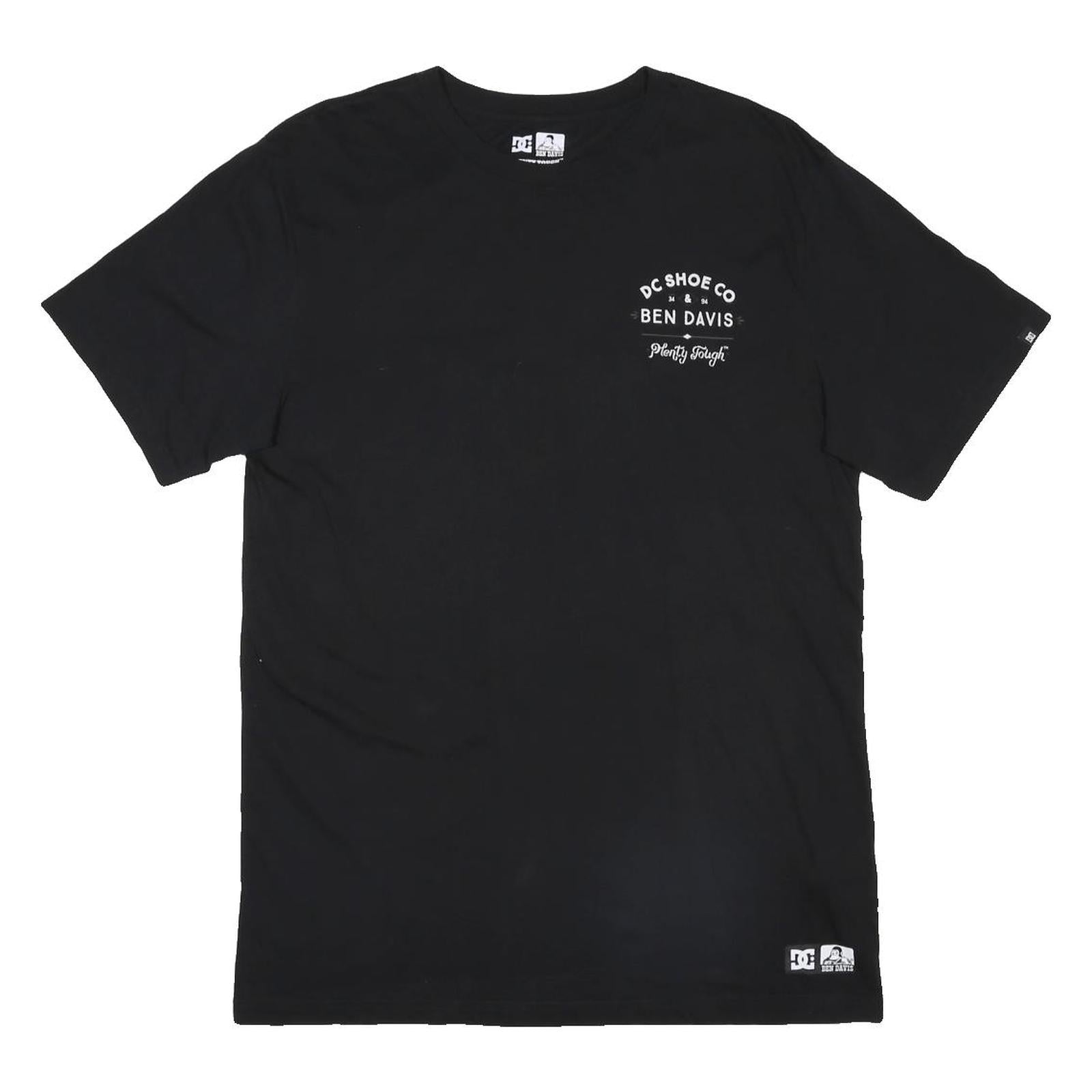 DC SHOES Mens Black Ben Davis Graphic T-Shirt L Short Sleeve Crew Neck Cotton