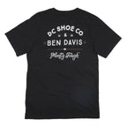DC SHOES Mens Black Ben Davis Graphic T-Shirt L Short Sleeve Crew Neck Cotton