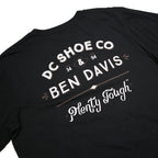 DC SHOES Mens Black Ben Davis Graphic T-Shirt L Short Sleeve Crew Neck Cotton