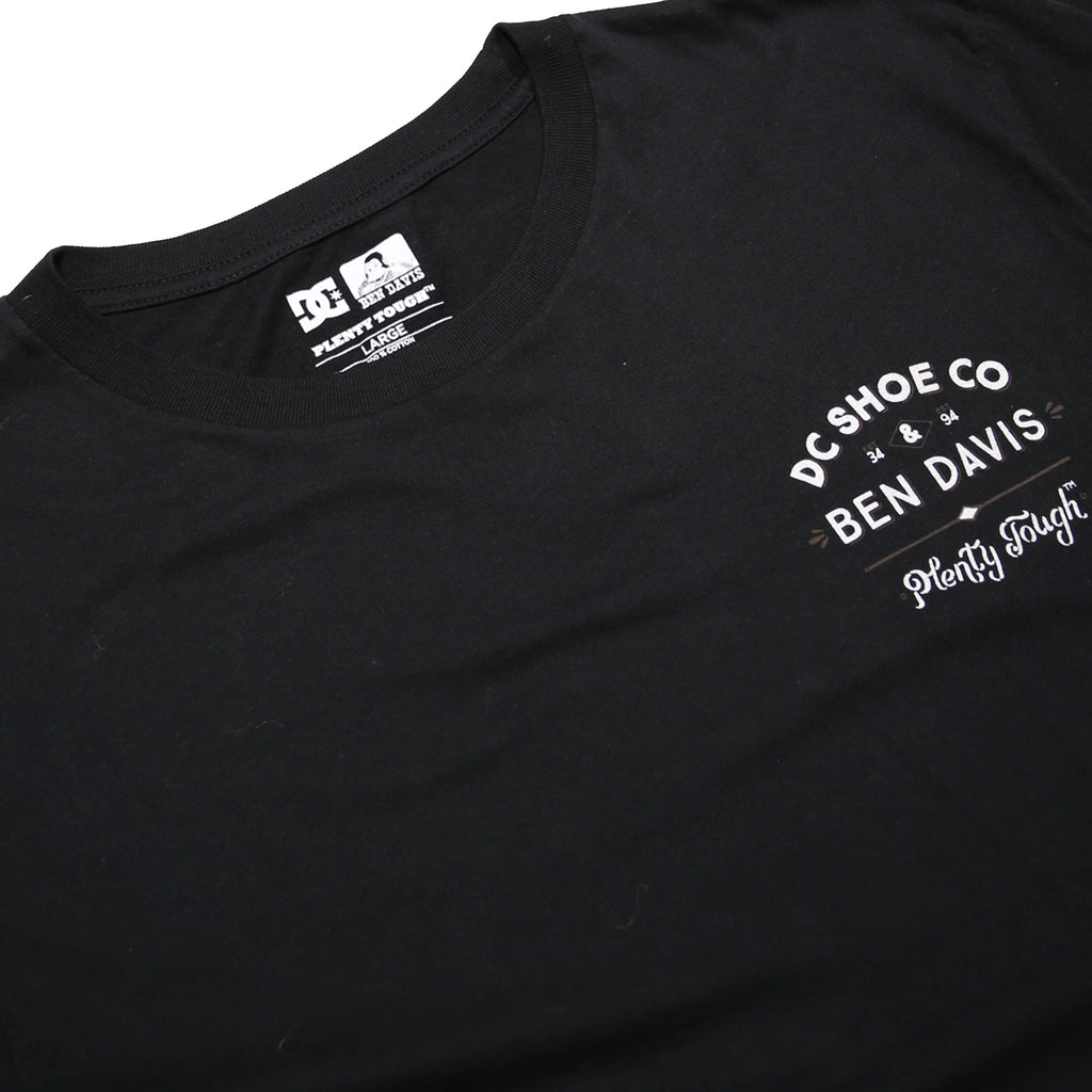 DC SHOES Mens Black Ben Davis Graphic T-Shirt L Short Sleeve Crew Neck Cotton