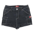 DICKIES Womens Shorts Black Cargo Cotton Blend M W30 Workwear Casual