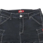 DICKIES Womens Shorts Black Cargo Cotton Blend M W30 Workwear Casual