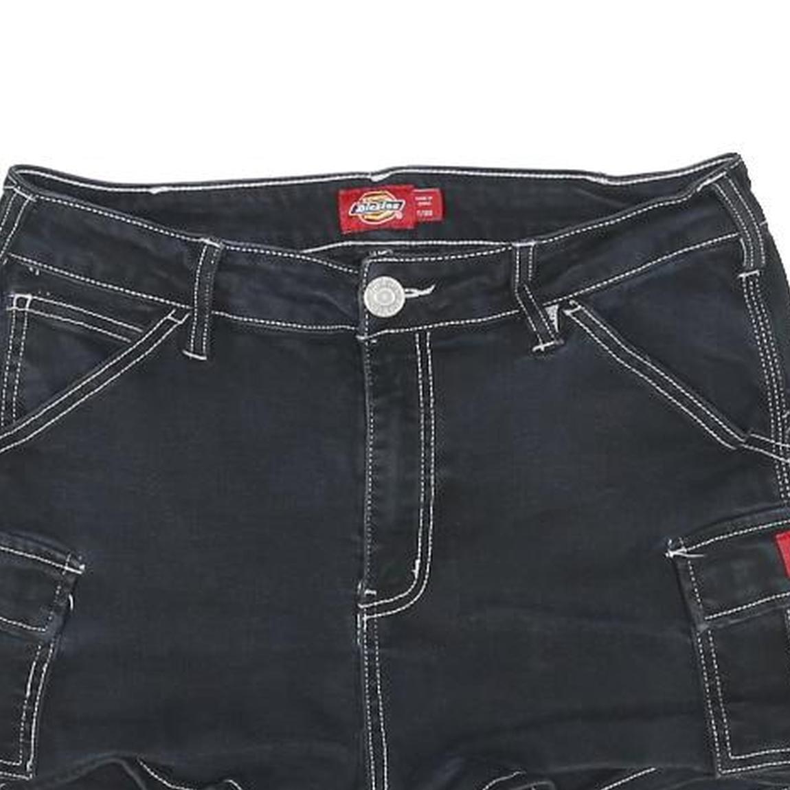 DICKIES Womens Shorts Black Cargo Cotton Blend M W30 Workwear Casual
