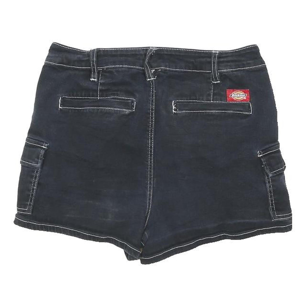 DICKIES Womens Shorts Black Cargo Cotton Blend M W30 Workwear Casual