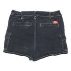 DICKIES Womens Shorts Black Cargo Cotton Blend M W30 Workwear Casual