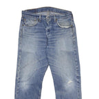 LEVI'S 501 Mens Jeans Blue Regular Straight Denim Light W32 L27 Classic Button