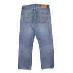 LEVI'S 501 Mens Jeans Blue Regular Straight Denim Light W32 L27 Classic Button