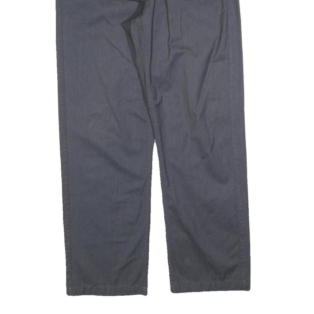 CALVIN KLEIN Mens Cotton Blend Blue Regular Straight Trousers W34 L32 Classic
