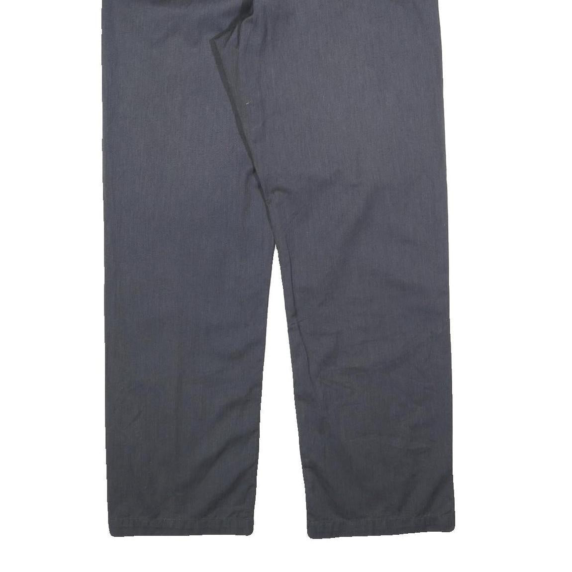 CALVIN KLEIN Mens Cotton Blend Blue Regular Straight Trousers W34 L32 Classic