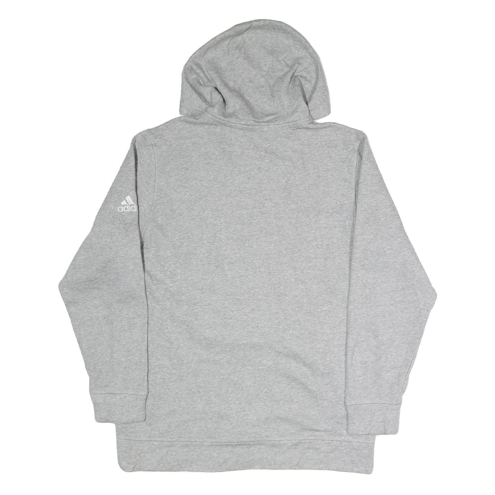 ADIDAS Mens Grey Charlestown Pirates Hoodie L Cotton Blend Casual Sportswear