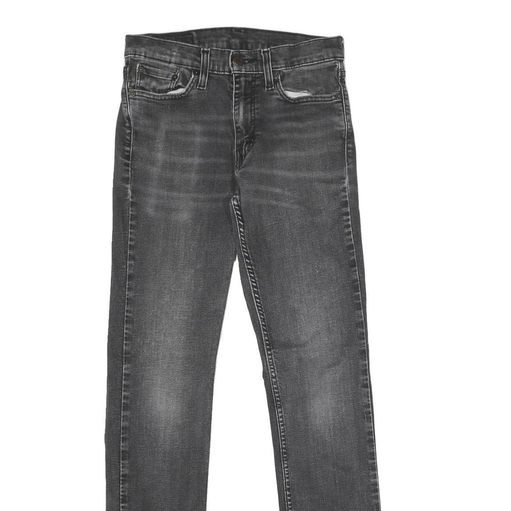 LEVI'S 511 Slim Mens Jeans Black Slim Skinny Denim Medium W29 L32 Zip Fasten