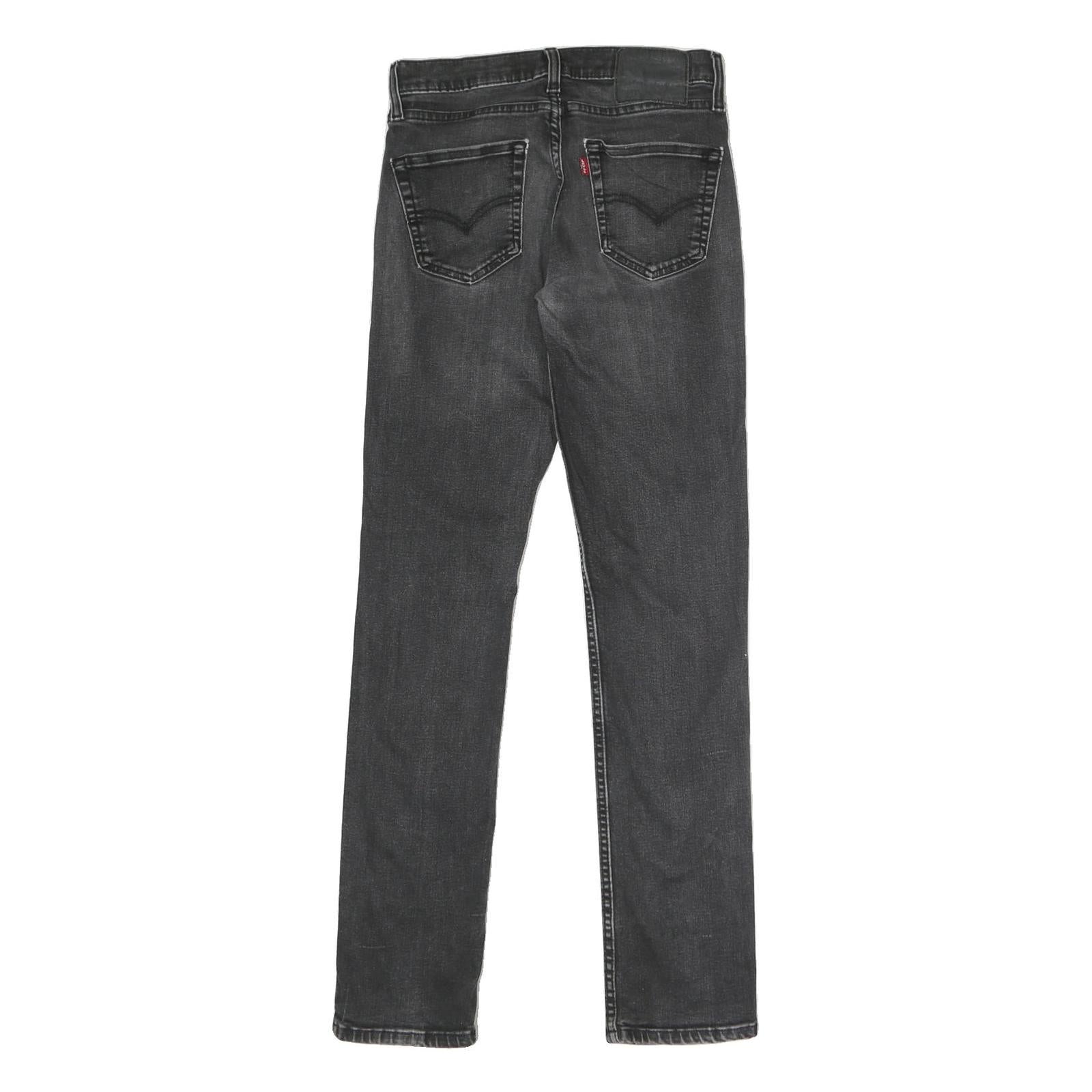 LEVI'S 511 Slim Mens Jeans Black Slim Skinny Denim Medium W29 L32 Zip Fasten