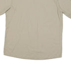 DICKIES Mens Beige Cotton Blend Work Shirt XL Short Sleeve Button Pockets