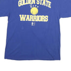 MAJESTIC Mens Blue Golden State Warriors T-Shirt L Short Sleeve Crew Neck NBA