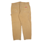 DICKIES Mens Jeans Beige Regular Straight Denim Medium W40 L32 Workwear