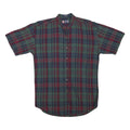 CHAPS RALPH LAUREN Mens Green & Red Check Shirt M Cotton Blend Smart Casual