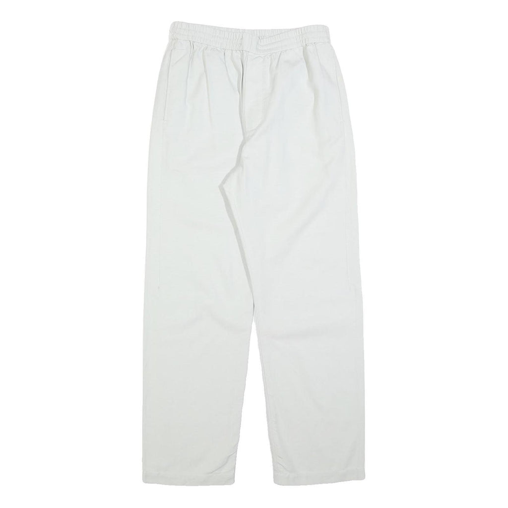 COS Womens Cotton Blend White Relaxed Drawstring Trousers W28 L28 Casual Comfort