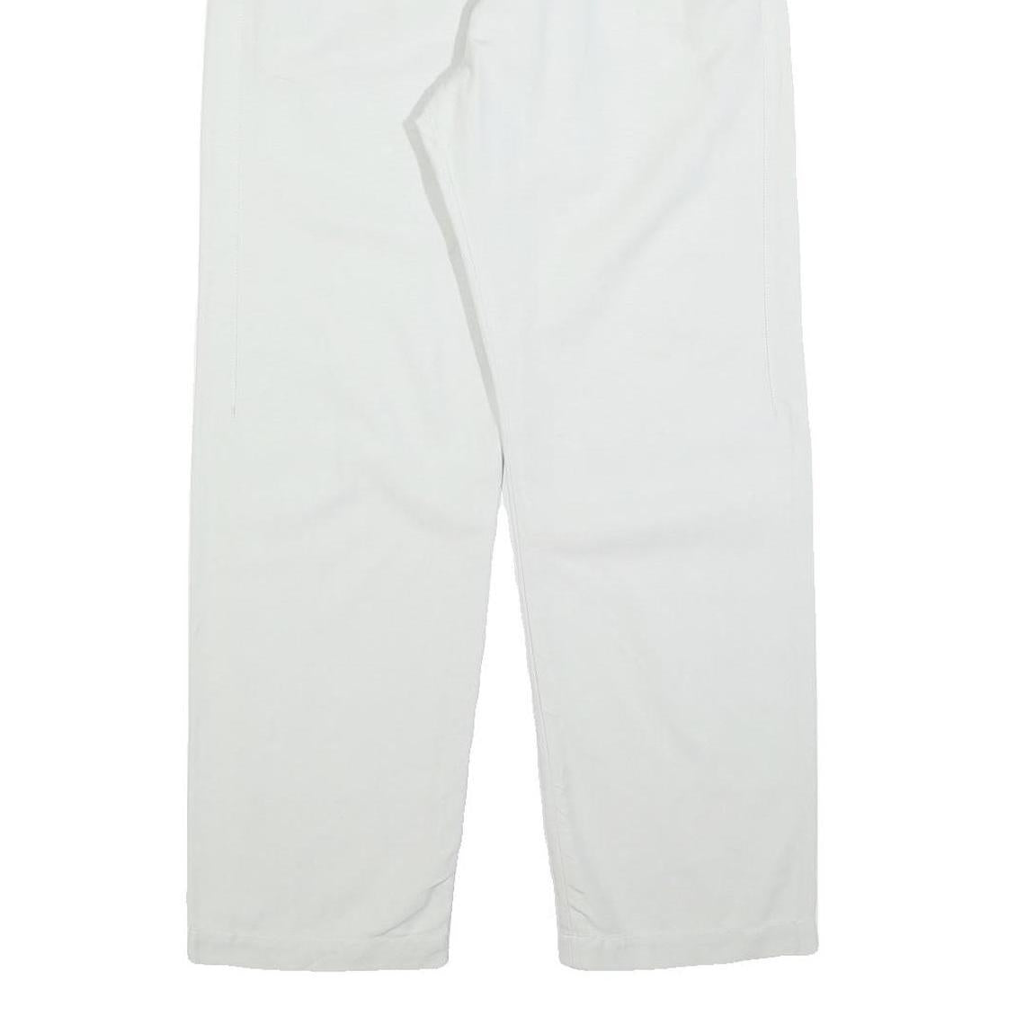 COS Womens Cotton Blend White Relaxed Drawstring Trousers W28 L28 Casual Comfort