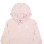 NIKE Womens Pink Hoodie Cotton Blend M Casual Pullover Sweatshirt