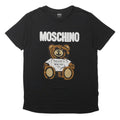 MOSCHINO Mens Black Graphic T-Shirt S Short Sleeve Crew Neck Designer Logo