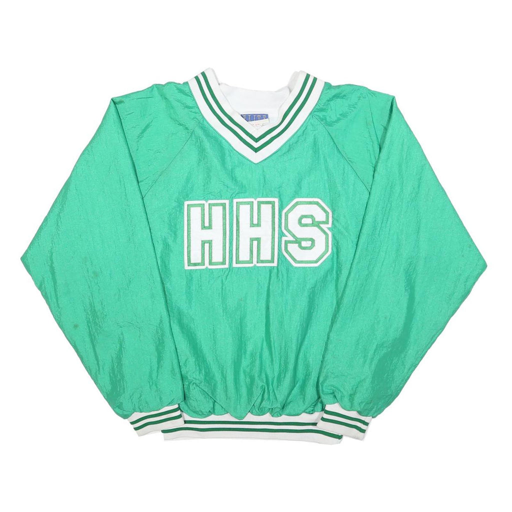 ELITE Mens Green Crew Neck M HHS Lettering Lightweight Polyester Sweatshirt