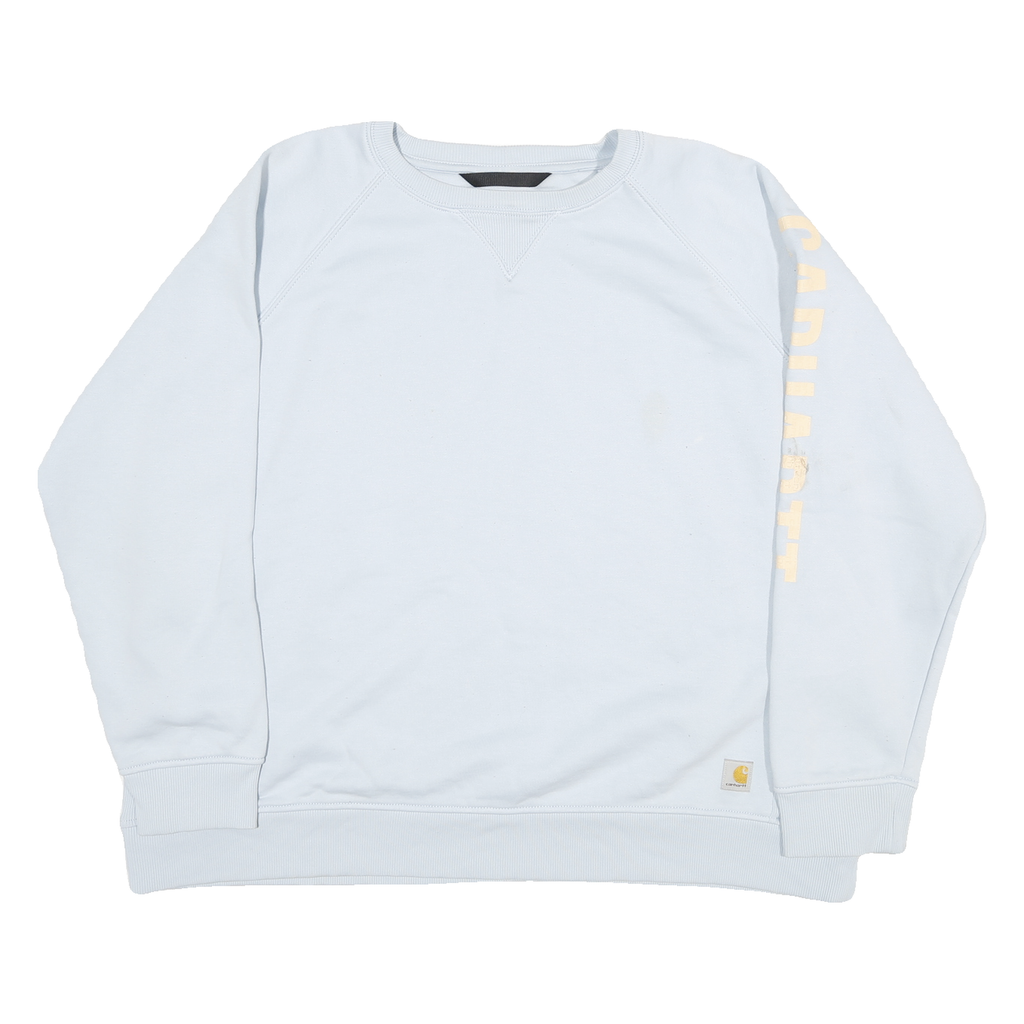 CARHARTT Mens Light Blue Sweatshirt 2XL Crew Neck Cotton Blend Pullover