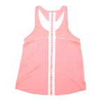 UNDER ARMOUR Womens Pink & White Graphic T-Shirt S Sleeveless Crew Neck