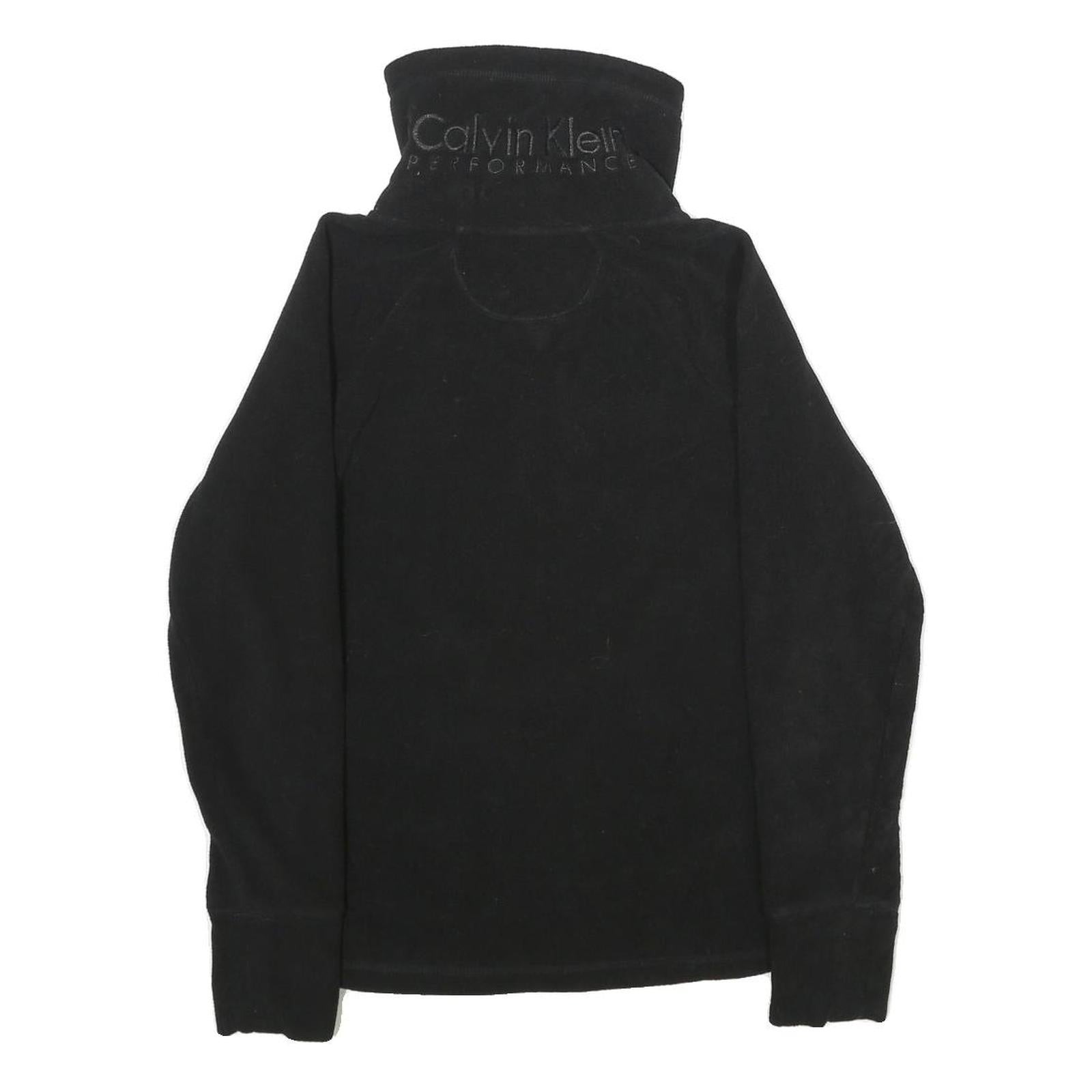 CALVIN KLEIN PERFORMANCE Womens Black Zip Jacket XS Polyester Plain Lightweight