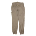 URBAN CLASSICS Mens Slim Beige Cargo Trousers W30 L32 Cotton Blend Zip Pocket