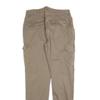 URBAN CLASSICS Mens Slim Beige Cargo Trousers W30 L32 Cotton Blend Zip Pocket