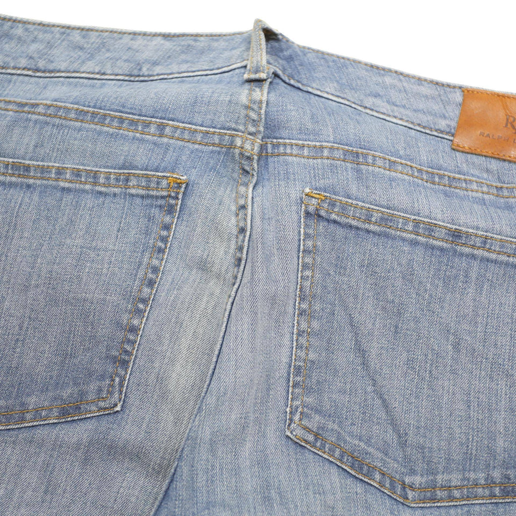 LAUREN RALPH LAUREN Womens Regular Fit Blue Denim Light W36 L30 Classic Button