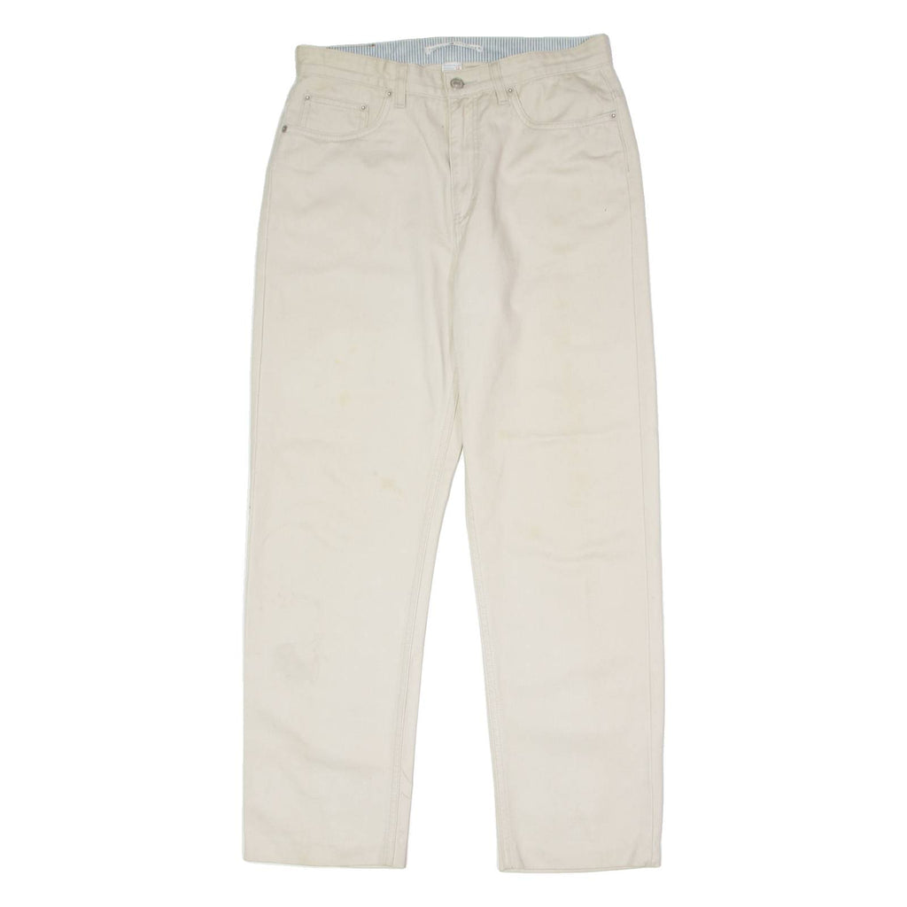TOMMY HILFIGER Chino Womens Twill Trousers Beige Regular Straight W32 L28