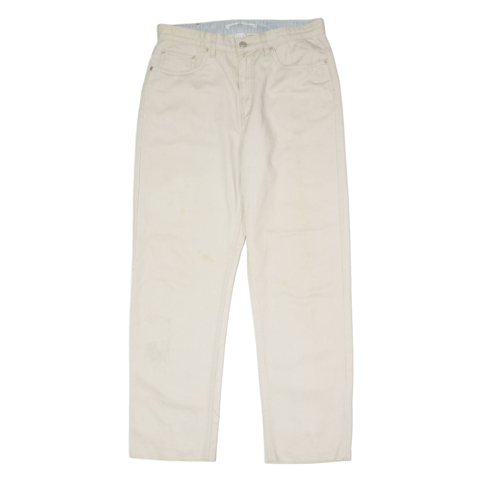 TOMMY HILFIGER Chino Womens Twill Trousers Beige Regular Straight W32 L28