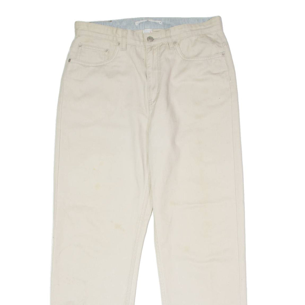TOMMY HILFIGER Chino Womens Twill Trousers Beige Regular Straight W32 L28