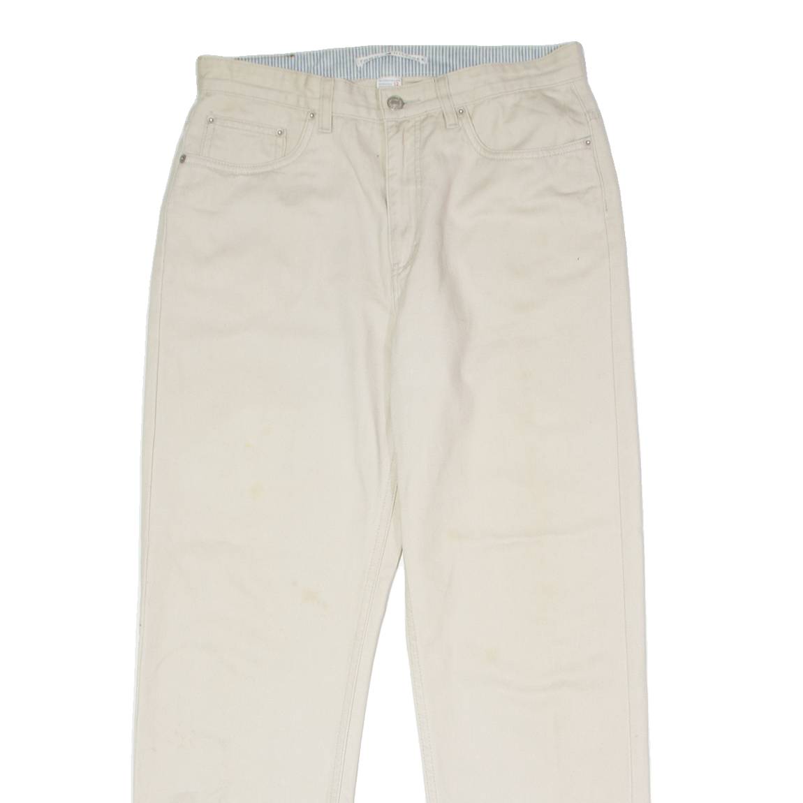 TOMMY HILFIGER Chino Womens Twill Trousers Beige Regular Straight W32 L28