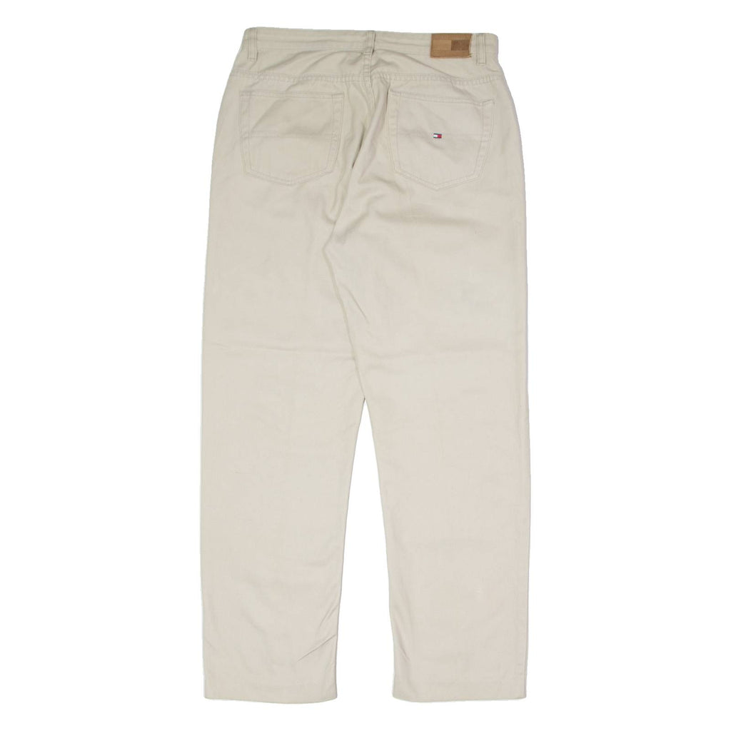 TOMMY HILFIGER Chino Womens Twill Trousers Beige Regular Straight W32 L28